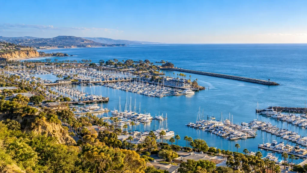 Sunny Coastal Marina Panorama